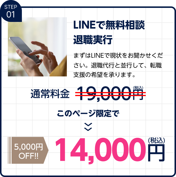 LINEで無料相談　退職実行